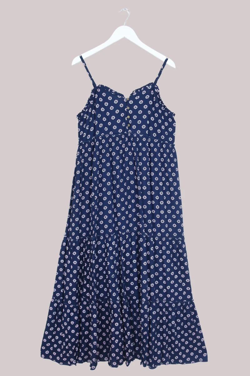 Alice Maxi Dress in Oxford Blue Blossom - Image 2