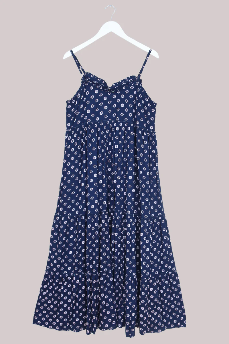 Alice Maxi Dress in Oxford Blue Blossom - Image 5
