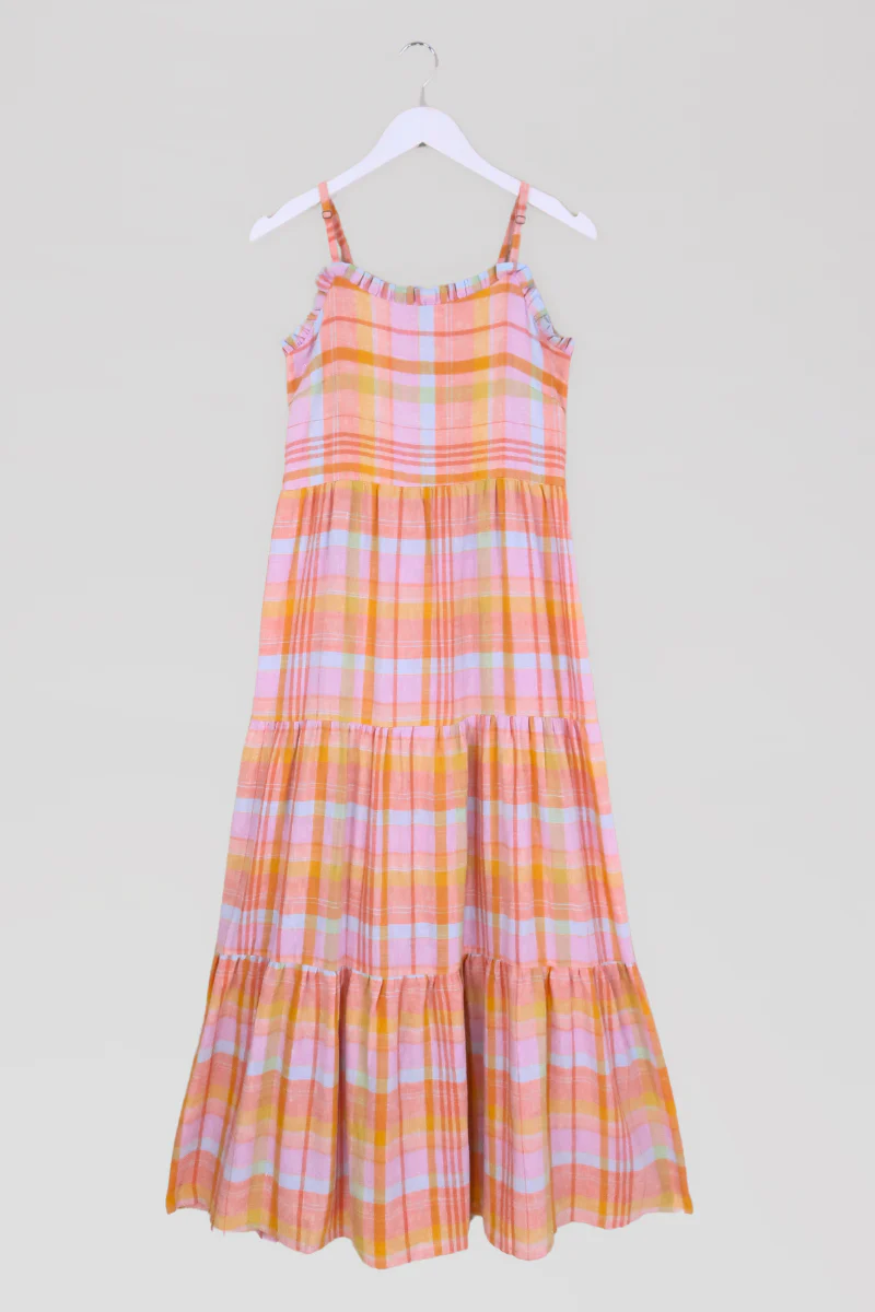 Alice Linen Maxi Dress in Strawflower Pink - Image 2