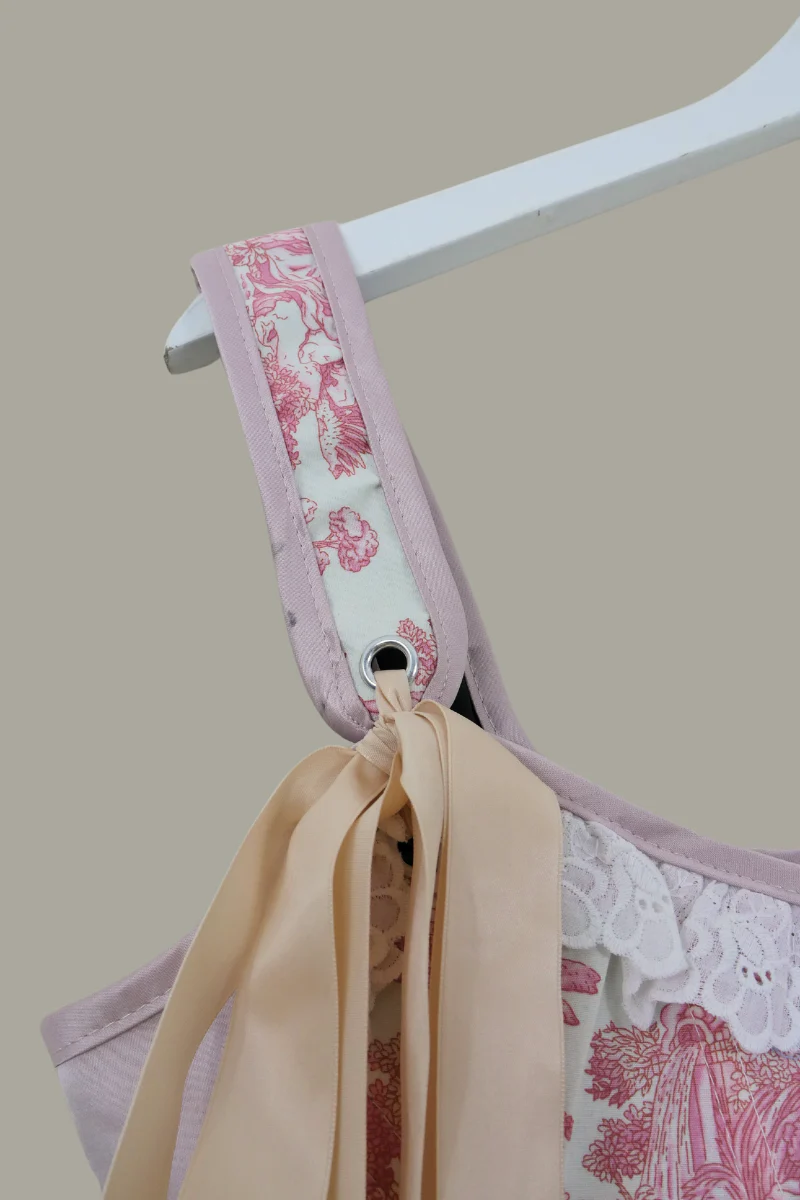 Antoinette Toile Corset in Porcelain Pink - Image 3