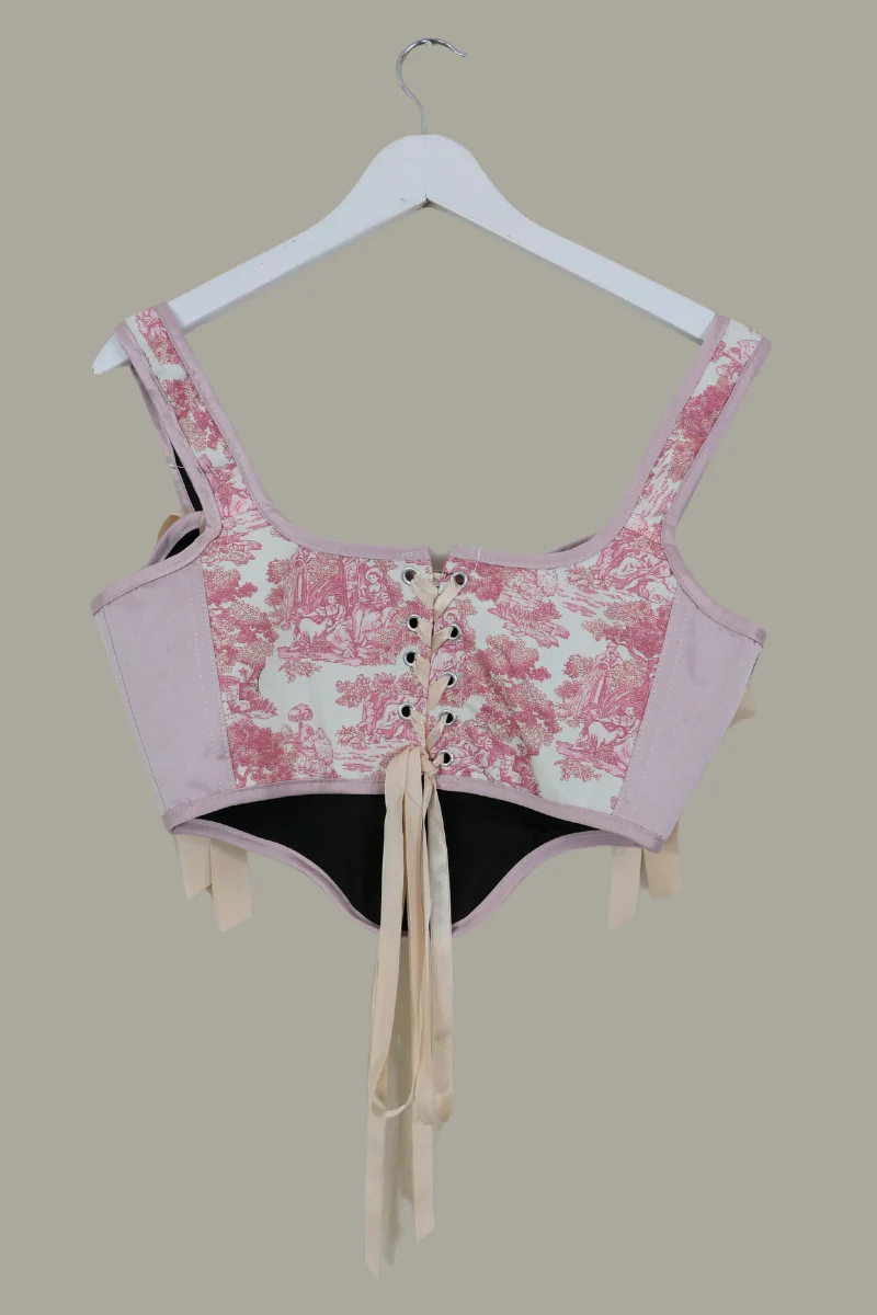 Antoinette Toile Corset in Porcelain Pink - Image 4