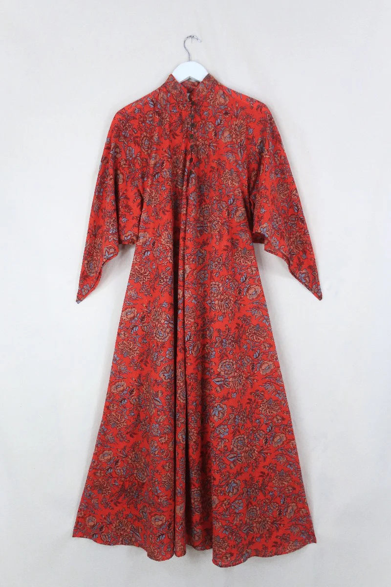Apollo Maxi Dress in Coral Orange - Image 4