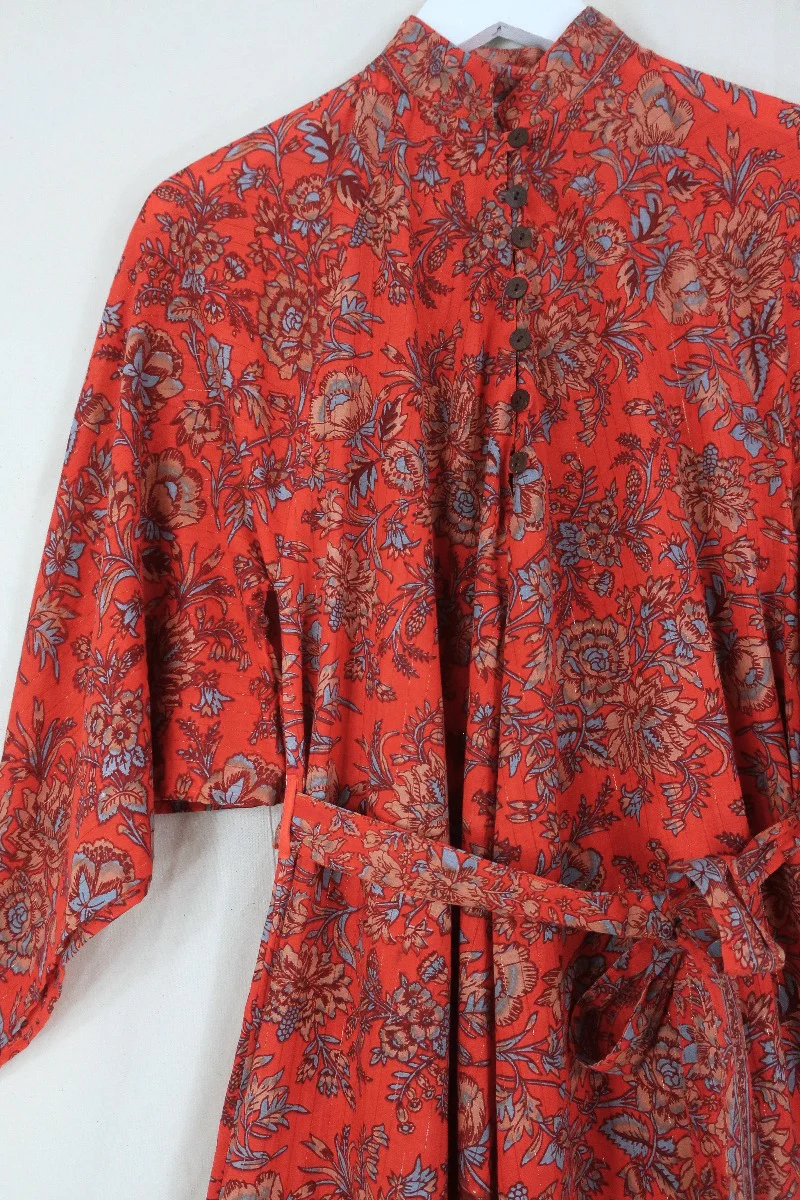 Apollo Maxi Dress in Coral Orange - Image 5