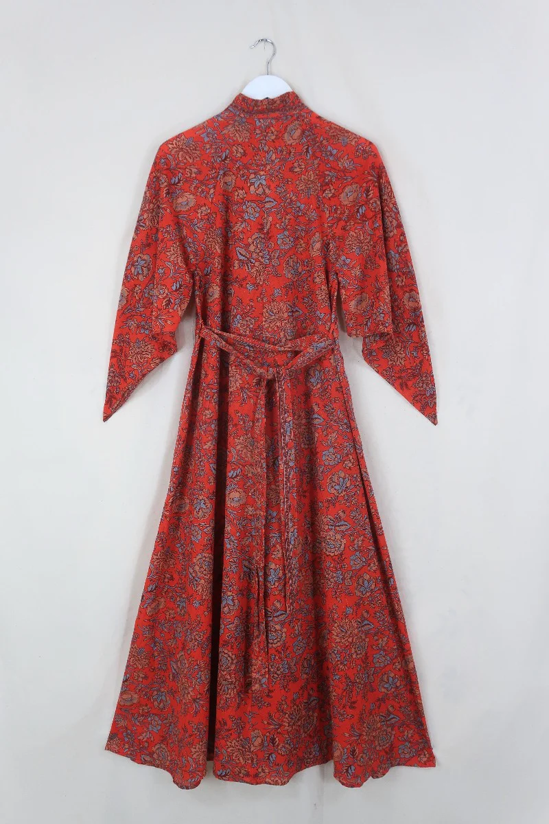 Apollo Maxi Dress in Coral Orange - Image 6