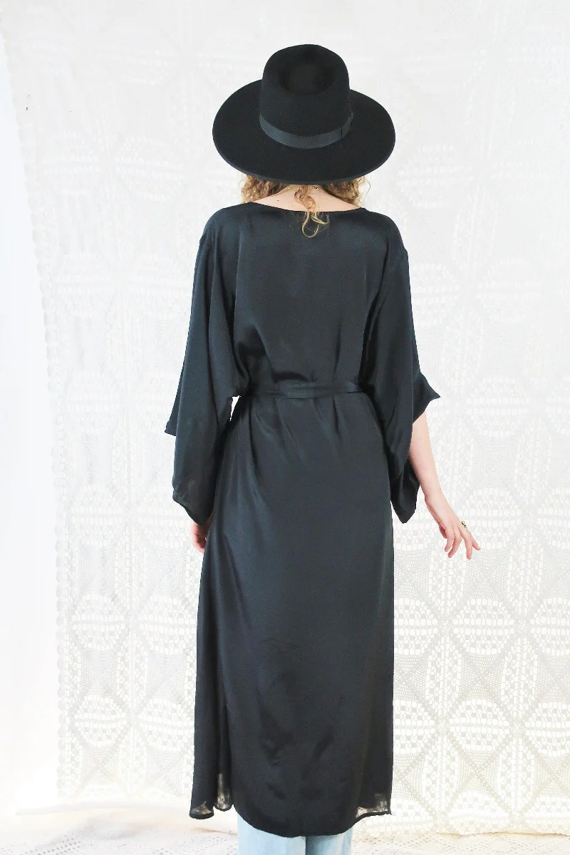 Khroma Aquaria Robe Dress in Vampy Black - Free Size - Image 3