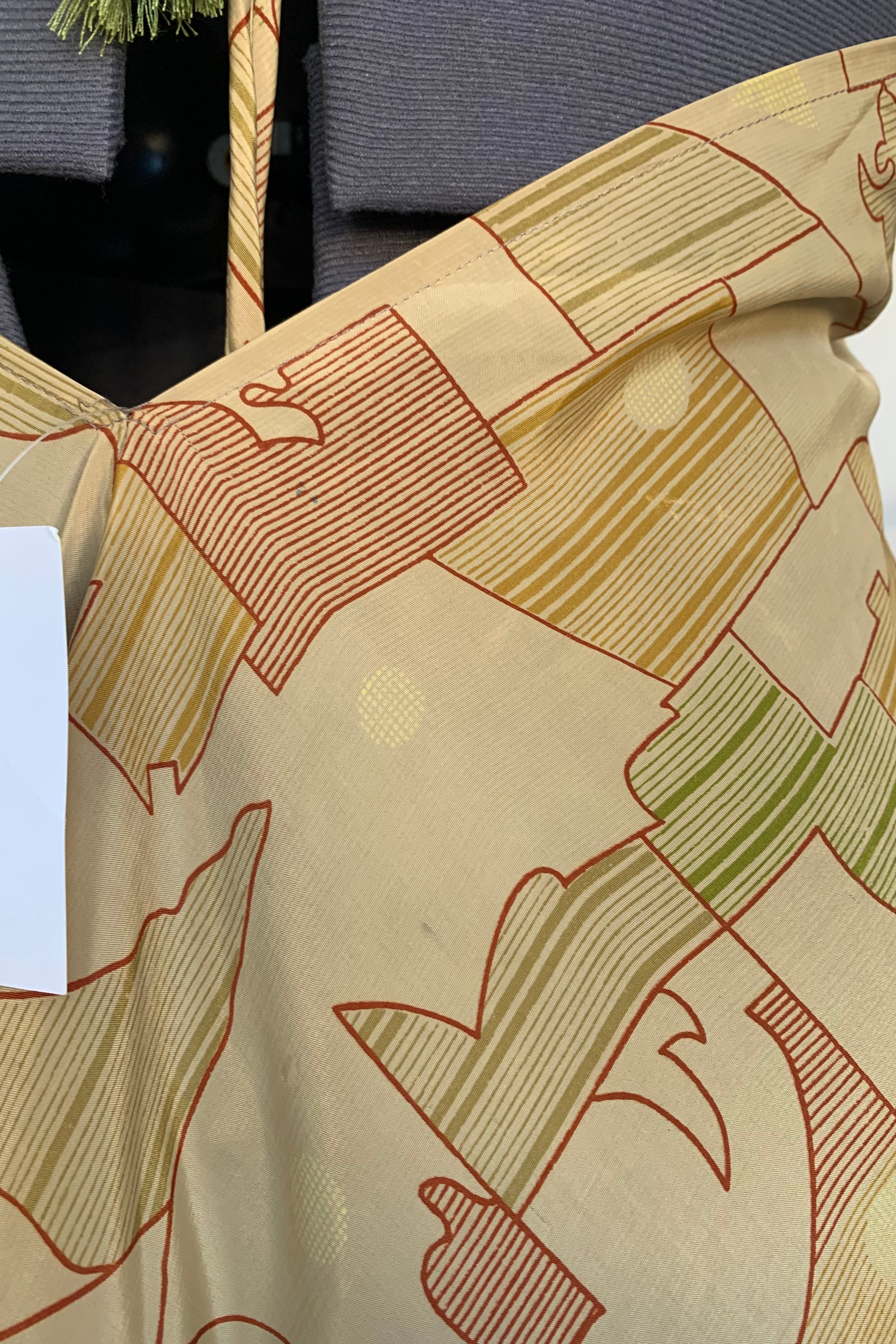 SALE | Blossom Halter Maxi Dress - Honey Beige Geometric - Free Size M/L - Image 6