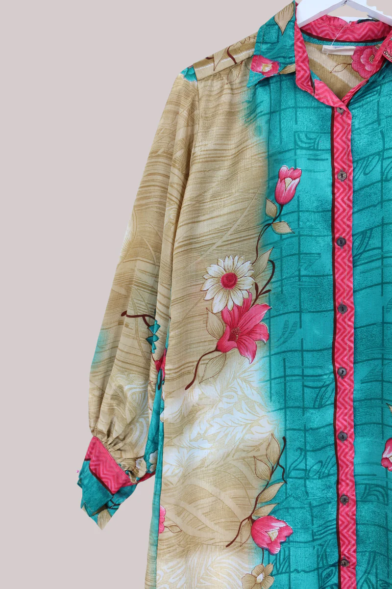Bonnie Shirt Dress - Sahara Florals - Size L/XL - Image 2
