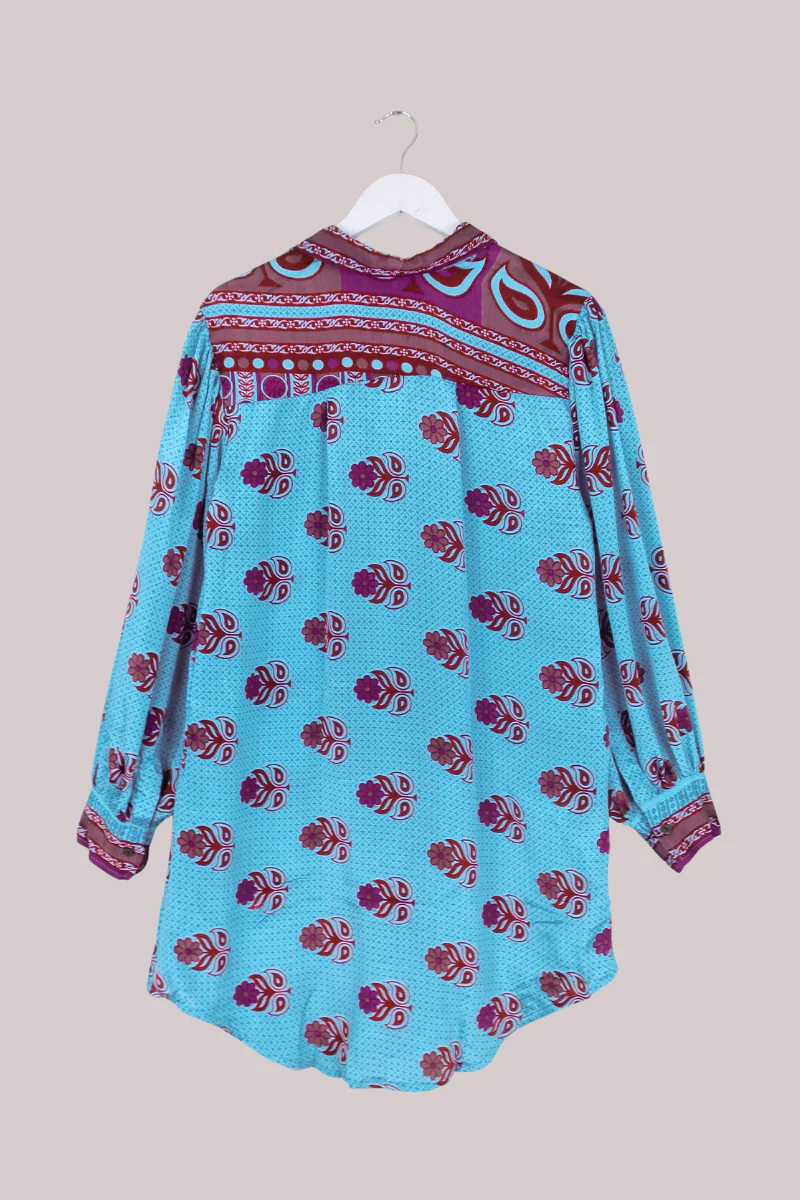 Bonnie Shirt Dress - Sky Blue Daisies - Size XXL - Image 3