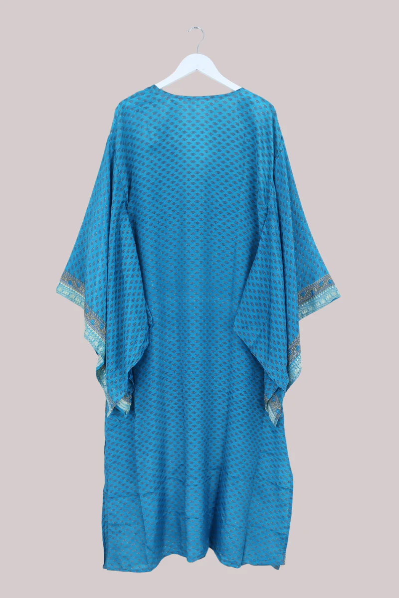 Cassandra Maxi Kaftan in Grecian Sea - Size L/XL - Image 3