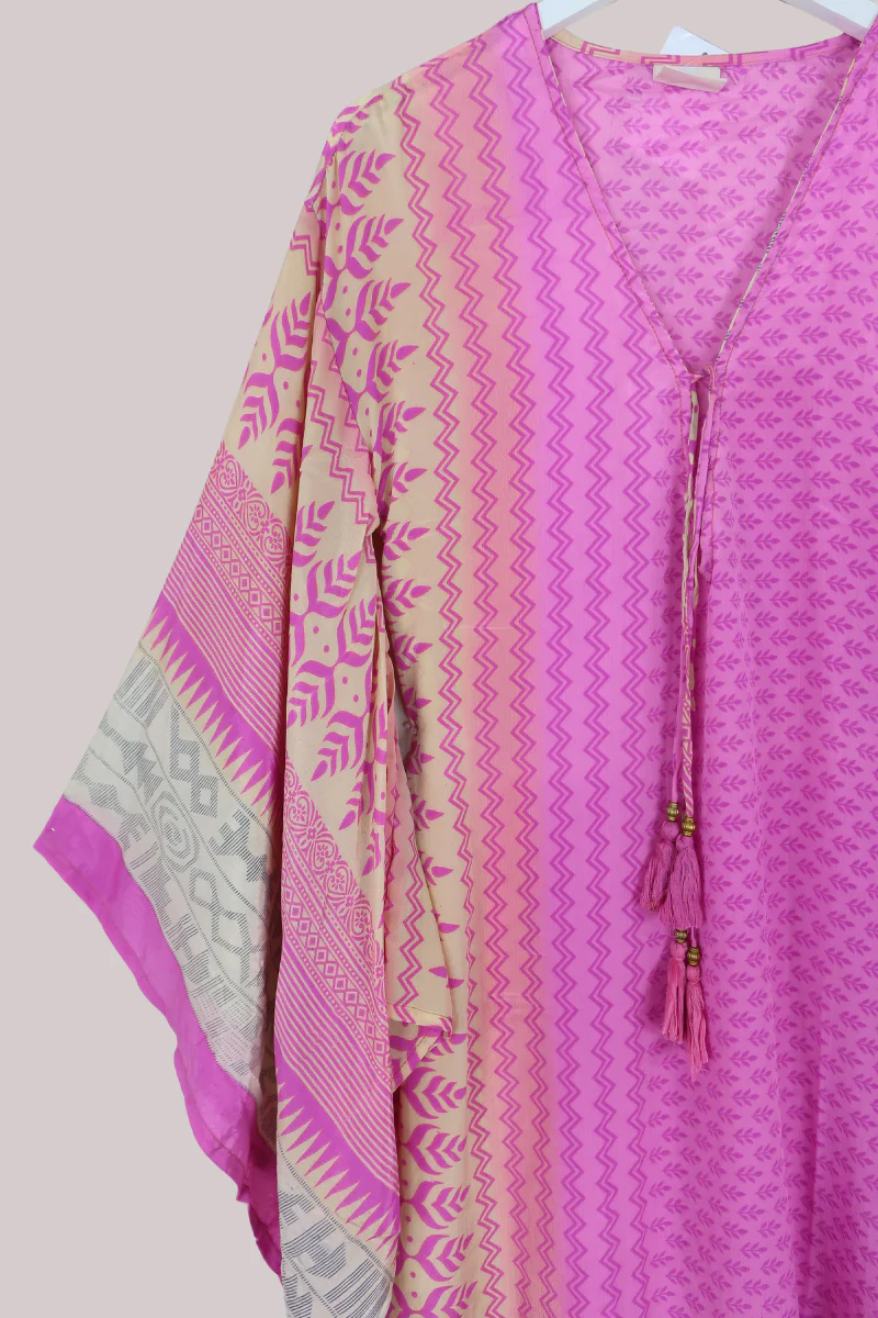 Cassandra Maxi Kaftan in Sherbet Pink - Size M/L - Image 2