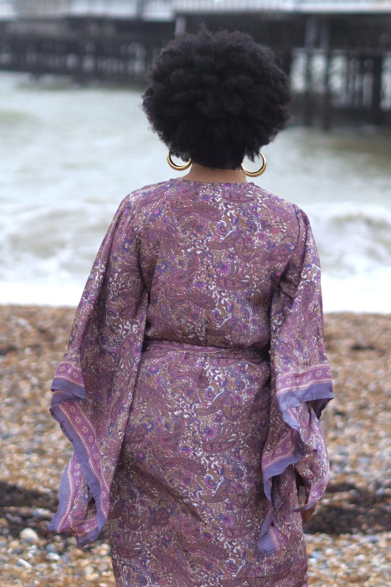 Cassidy Maxi Dress in Purple Pansy - Image 4