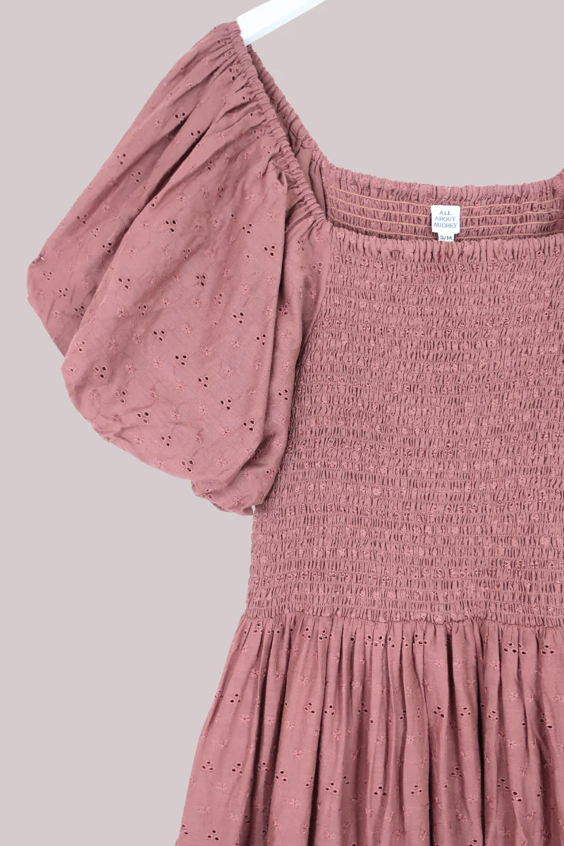 Charlotte Maxi Dress in Journal Brown Broderie Anglaise - Image 4