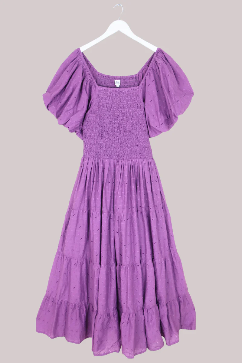 Charlotte Maxi Dress in Memoir Purple Broderie Anglaise - Image 2