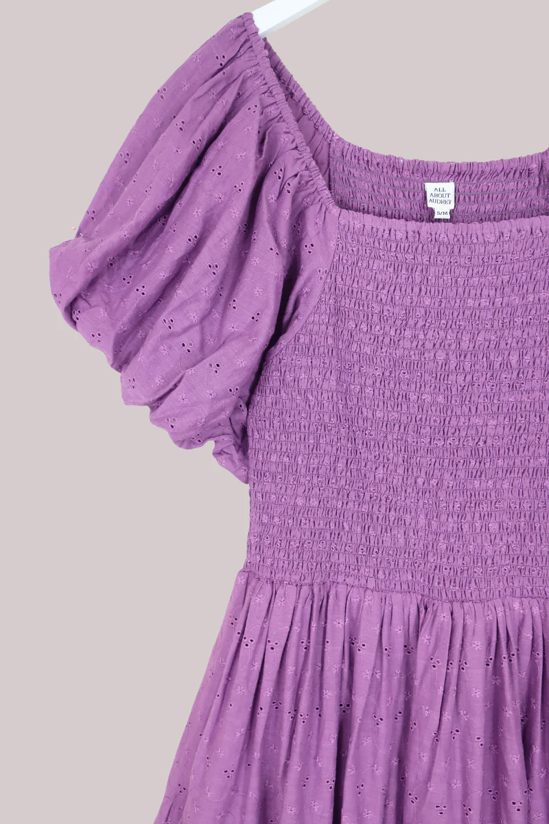 Charlotte Maxi Dress in Memoir Purple Broderie Anglaise - Image 4
