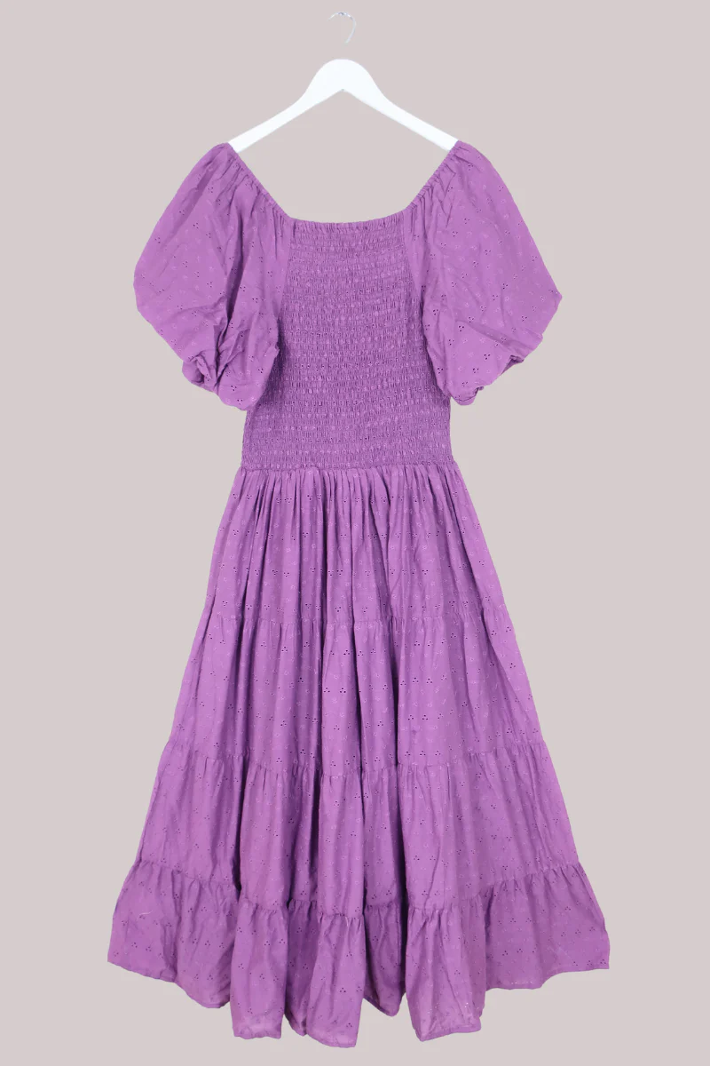 Charlotte Maxi Dress in Memoir Purple Broderie Anglaise - Image 6