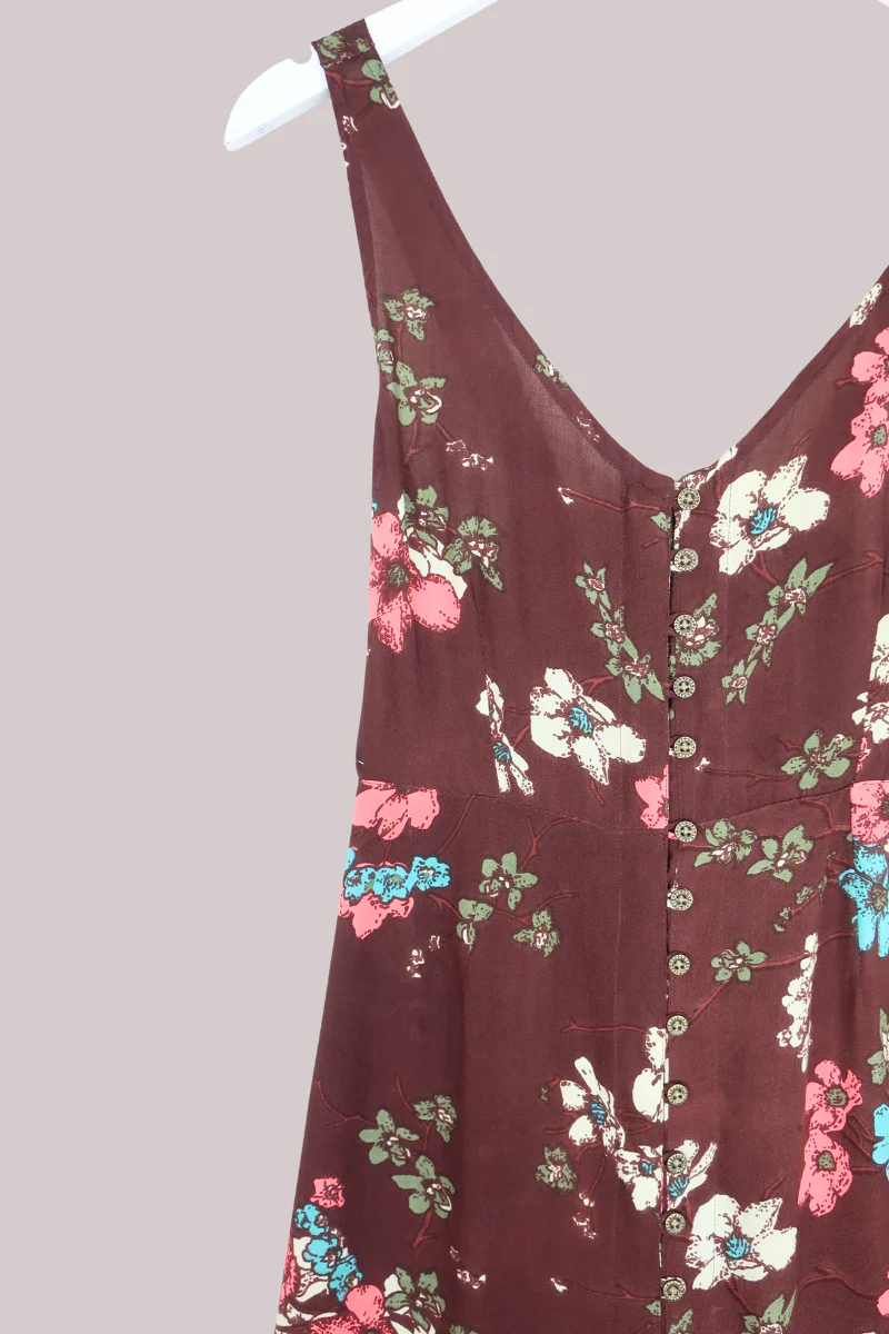 Chloe Maxi Dress in Mahogany Magnolias - Image 4