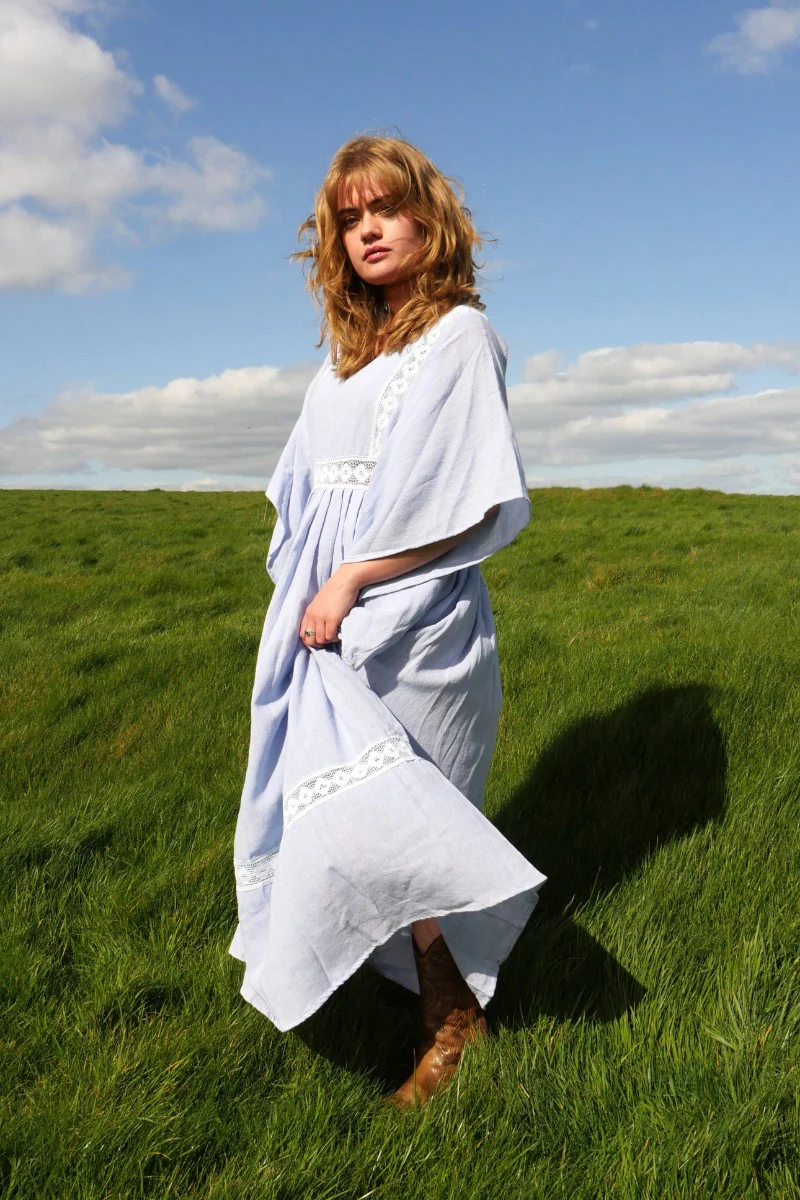 Cordelia Midi Dress in Cornflower Blue
