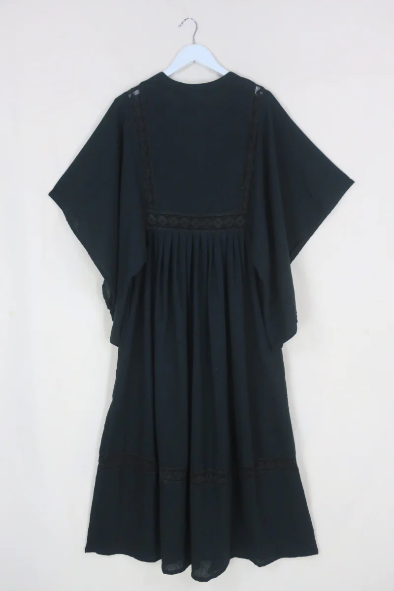 Cordelia Midi Dress in Nightshade Black - Image 5