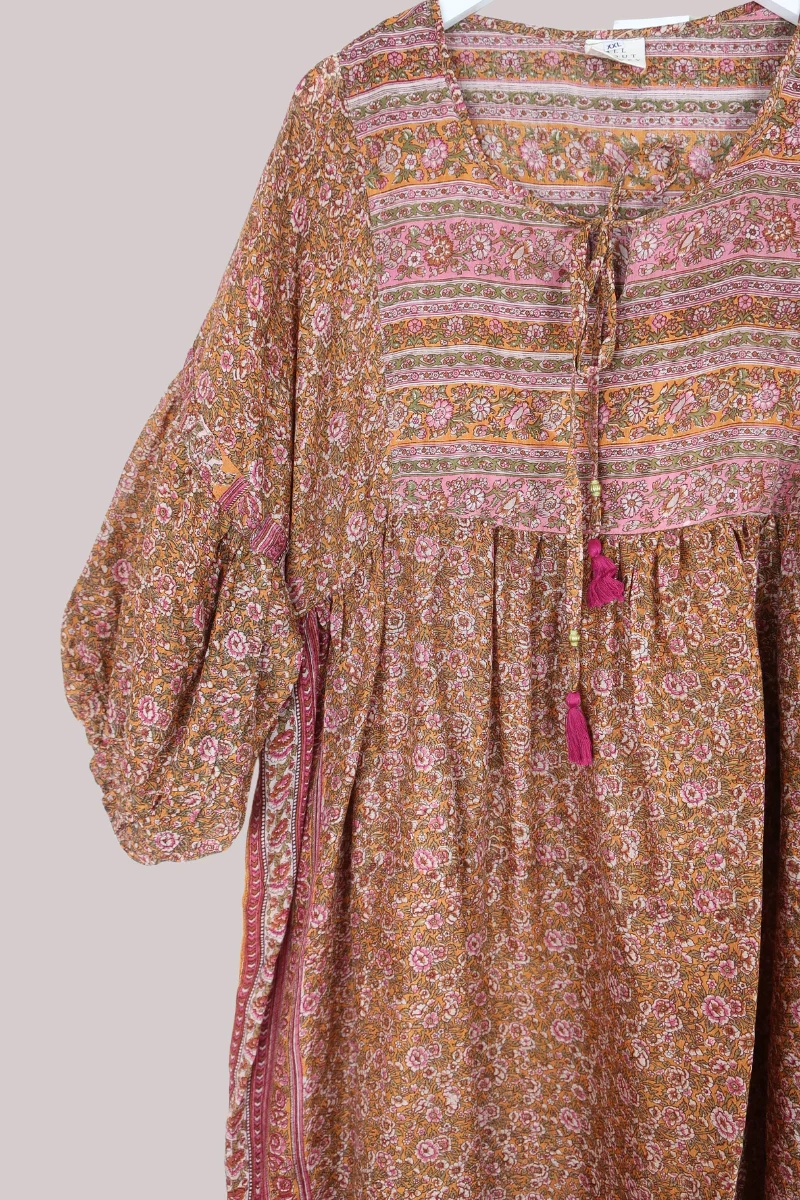 Daisy Vintage Cotton Maxi Dress - Last of the Summer Amber - Size XXL - Image 2