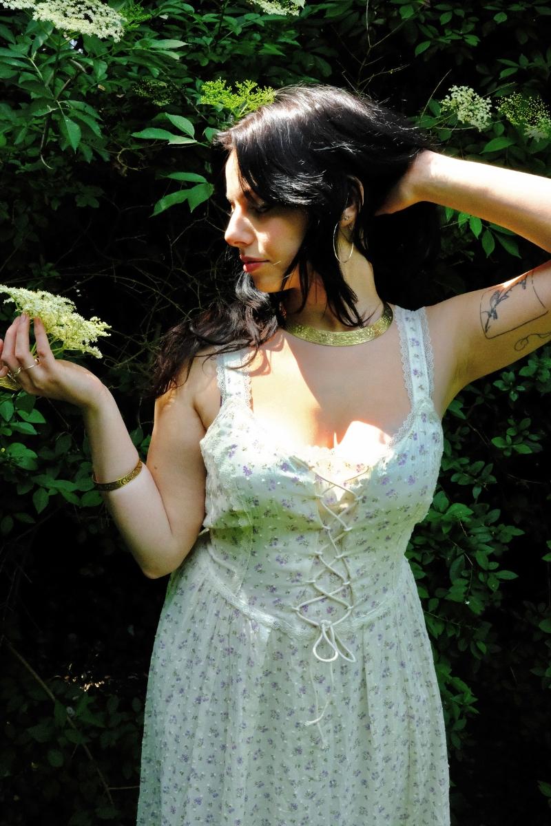 Darcy Maxi Meadow Dress in Wisteria Canopy Purple - Image 3
