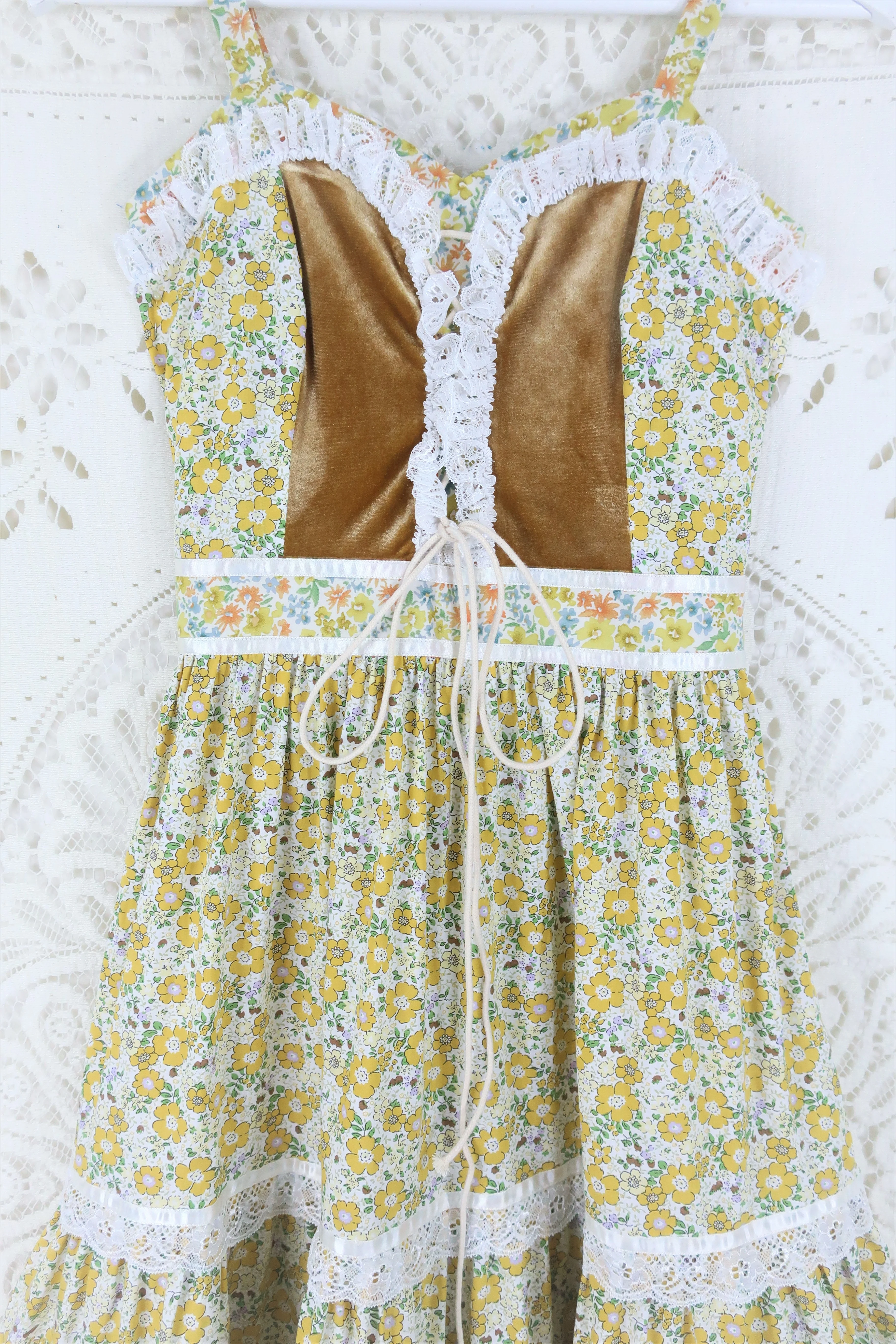 Darcy Maxi Dress in Saffron Bloom Yellow - Image 3