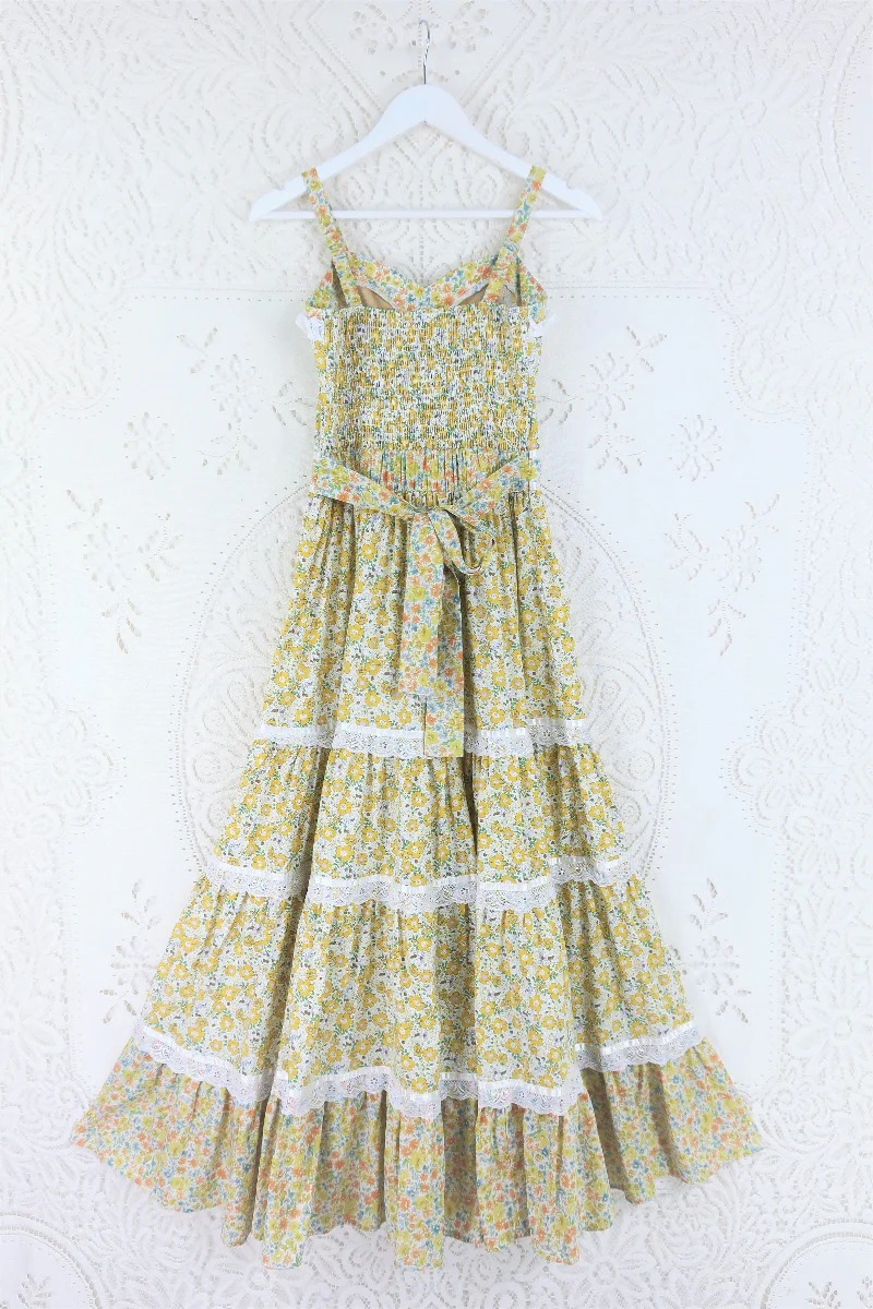 Darcy Maxi Dress in Saffron Bloom Yellow - Image 4