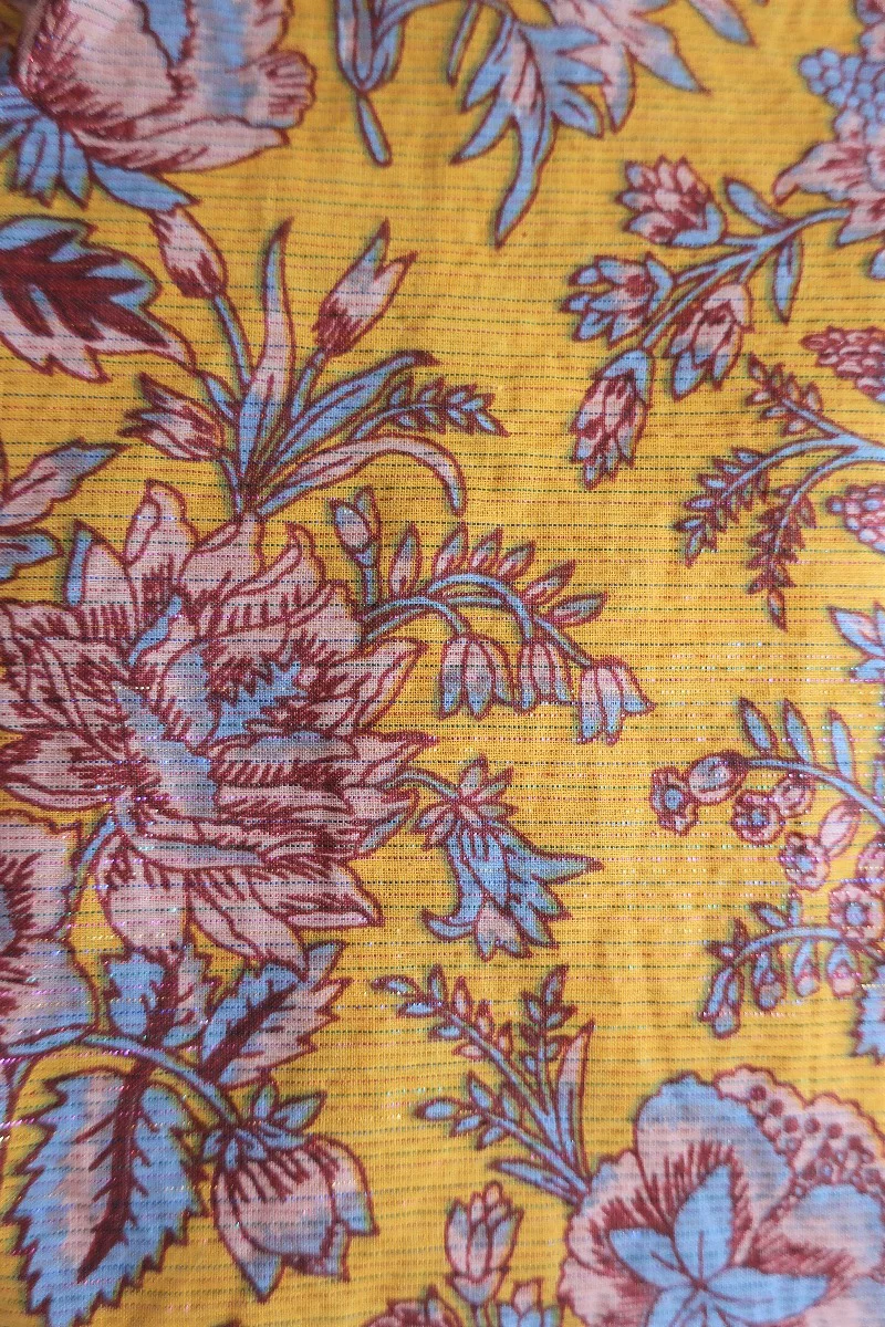 Diana Wrap Top in Sunflower Yellow Floral - Image 4