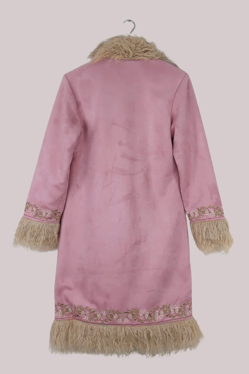 Fleetwood Embroidered Penny Lane Coat in Songbird Pink - Image 6