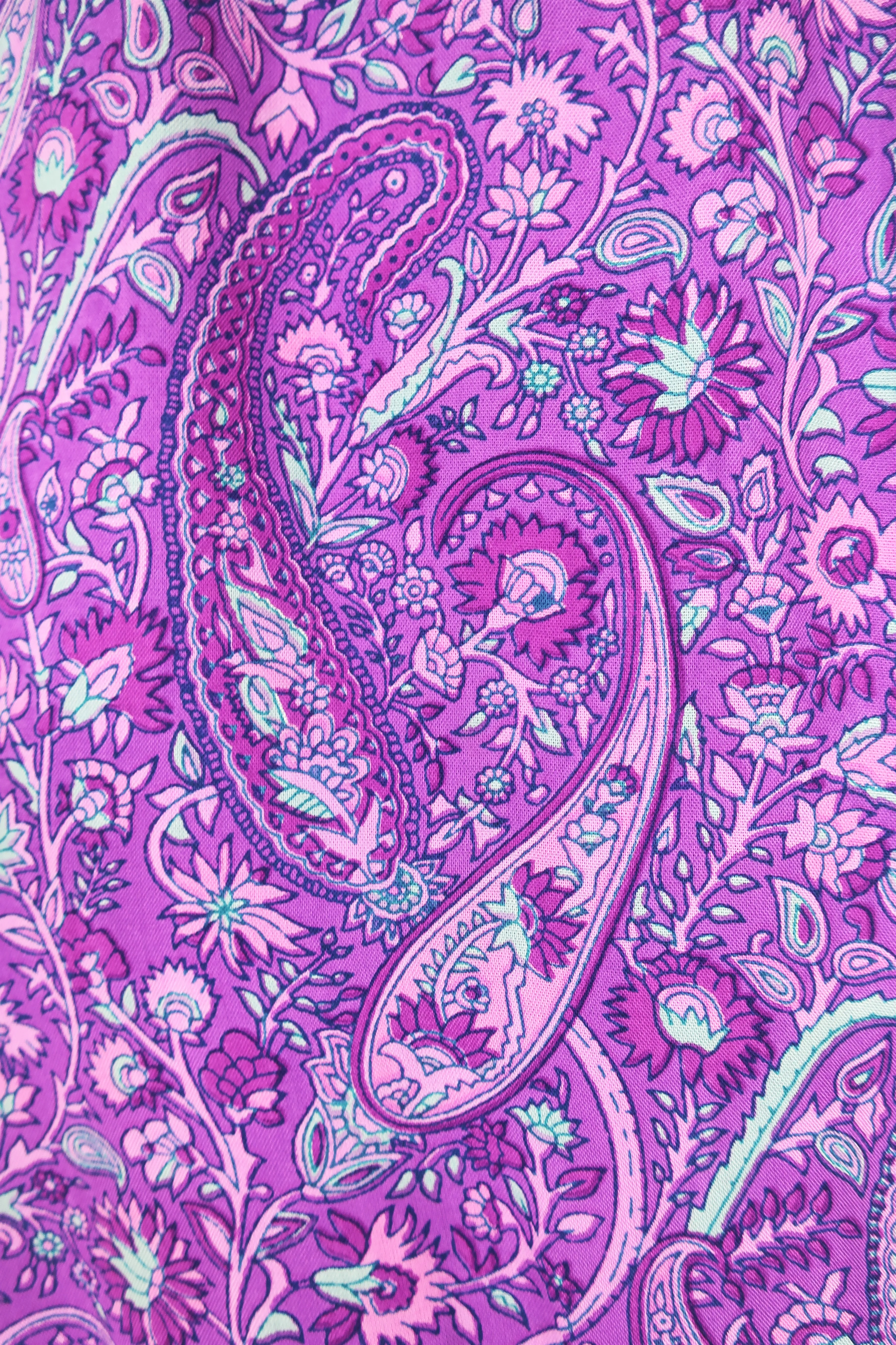 Florence Midi Dress in Orchid Purple Paisley Floral - Image 4