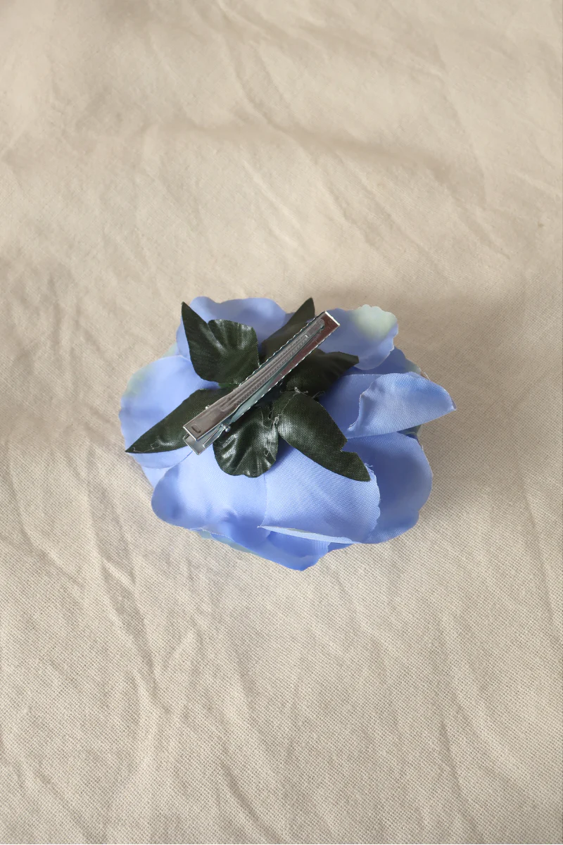 Cornflower Blue Flower Barrette - Image 2
