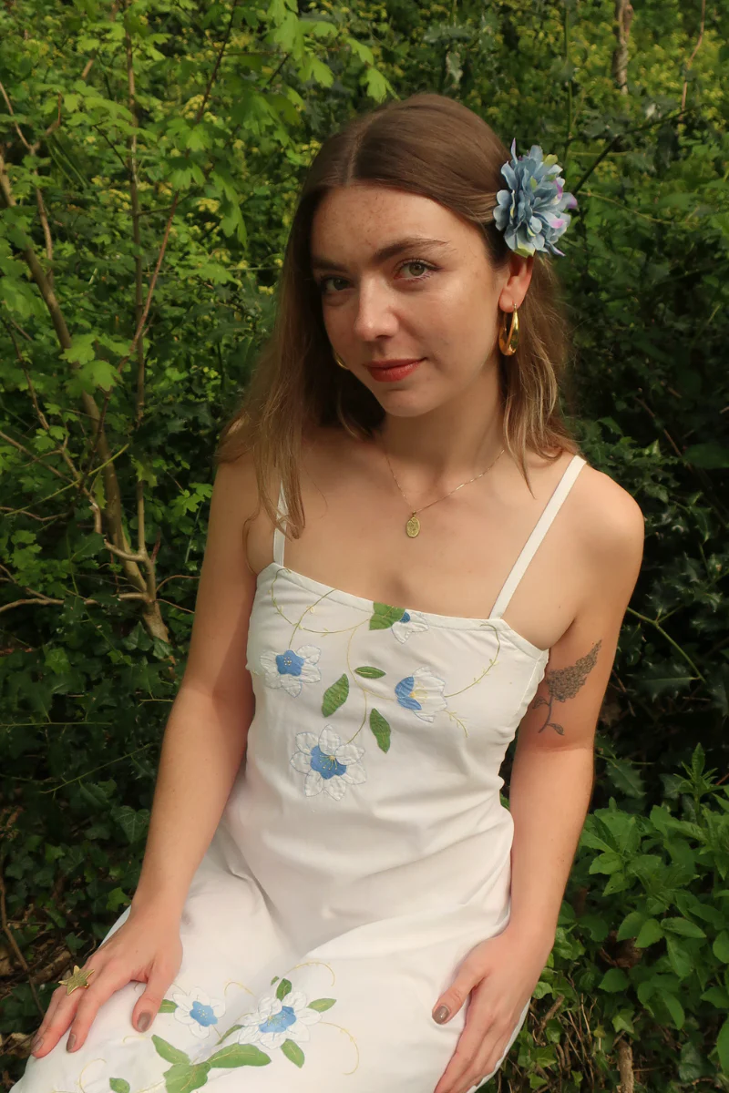 Hazy Sky Flower Barrette - Image 3