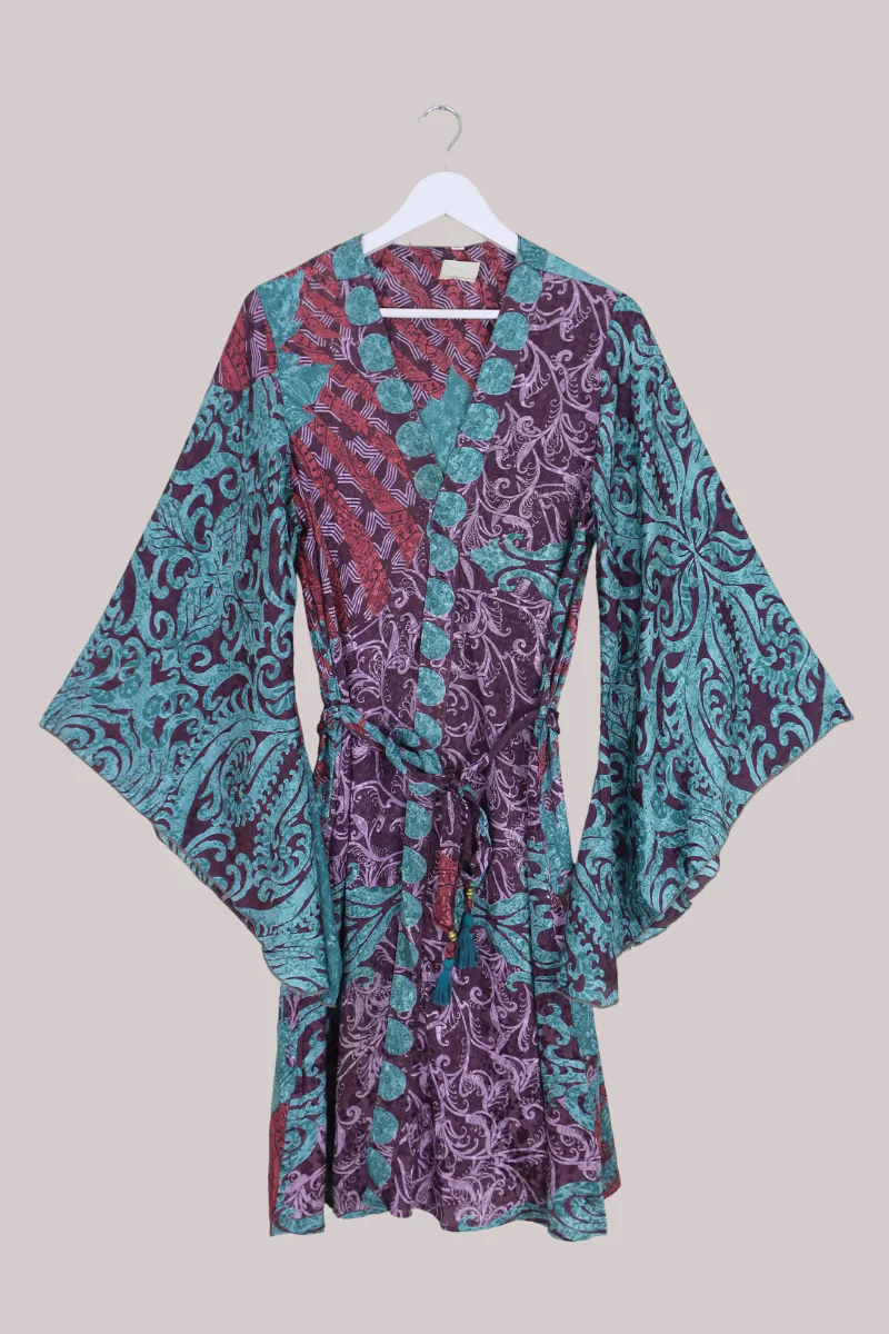 Gemini Kimono in Ocean Coral Paisley - Size XL