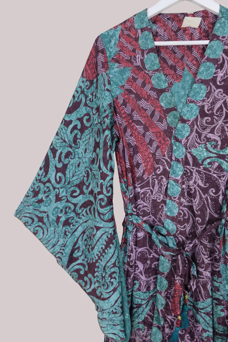 Gemini Kimono in Ocean Coral Paisley - Size XL - Image 2
