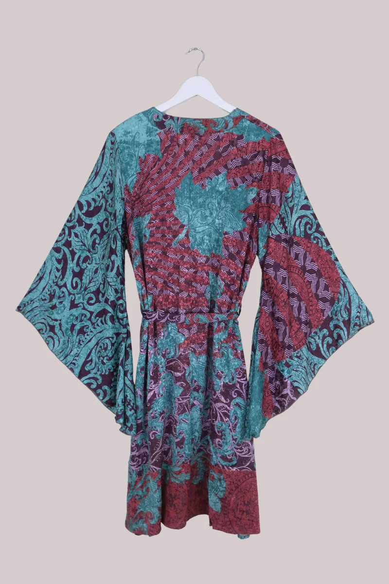 Gemini Kimono in Ocean Coral Paisley - Size XL - Image 3