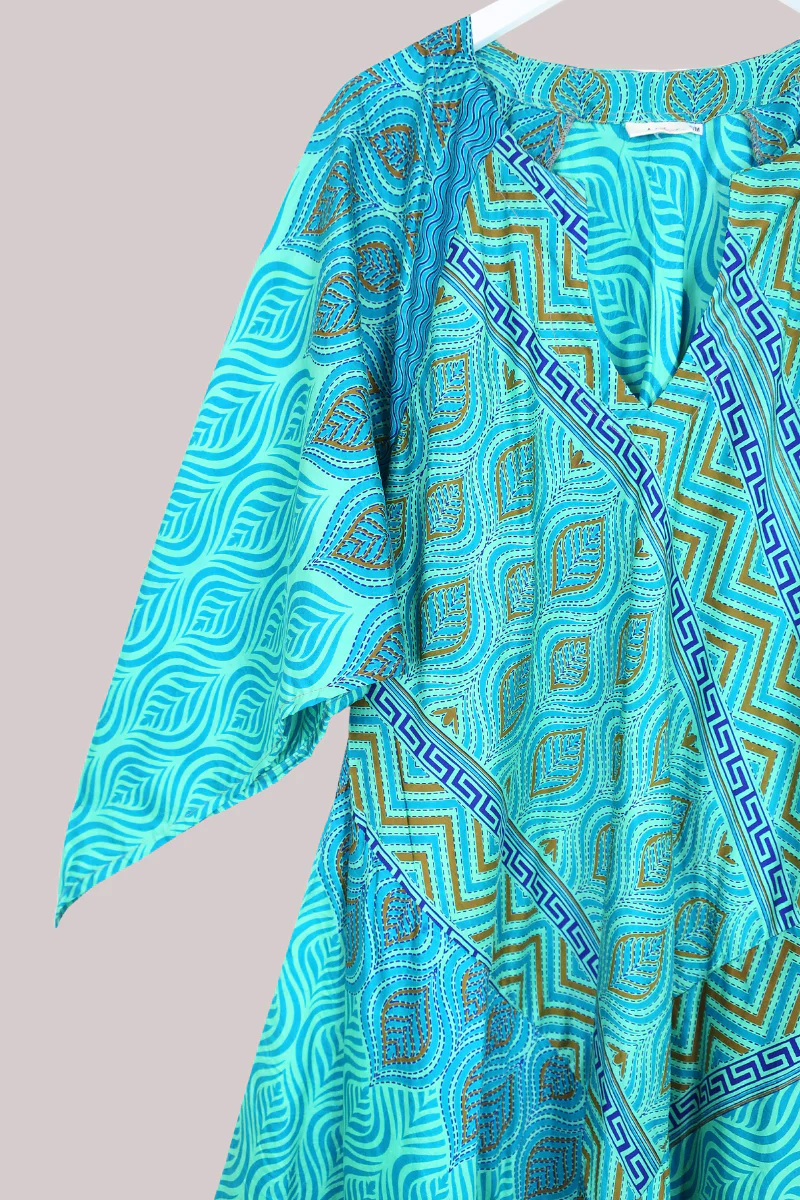 Goddess Pure Silk Dress - Du Lac Bleu - Size S/M - Image 2