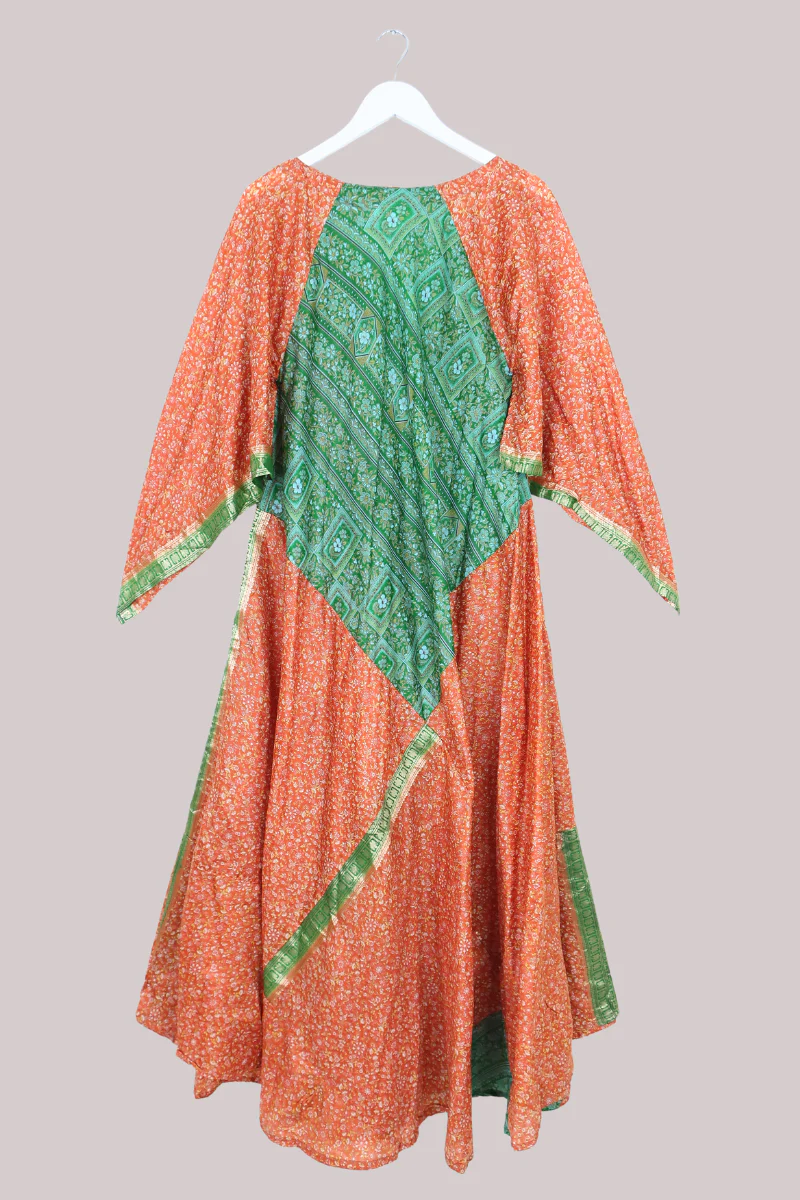 Goddess Pure Silk Dress - Spring Amber Floral - Size M/L - Image 3