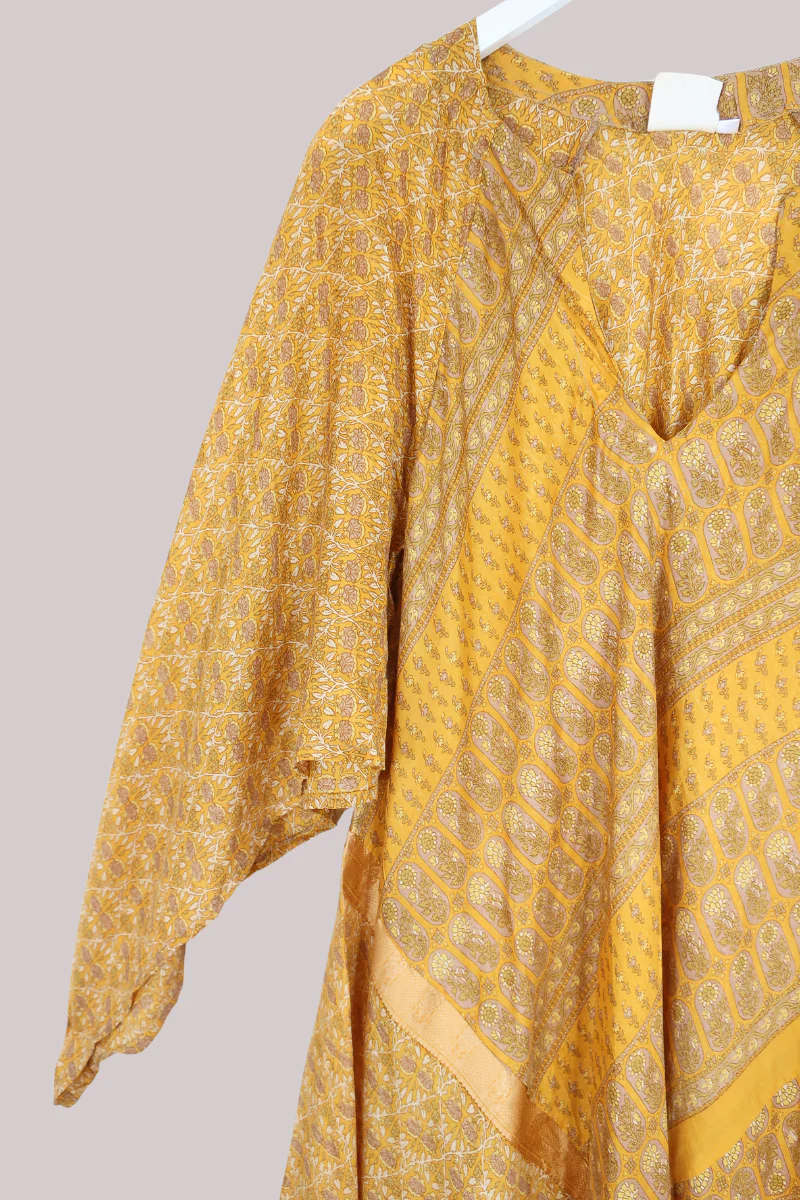 Goddess Pure Silk Dress - Sunflower Conservatory - Size M/L - Image 2