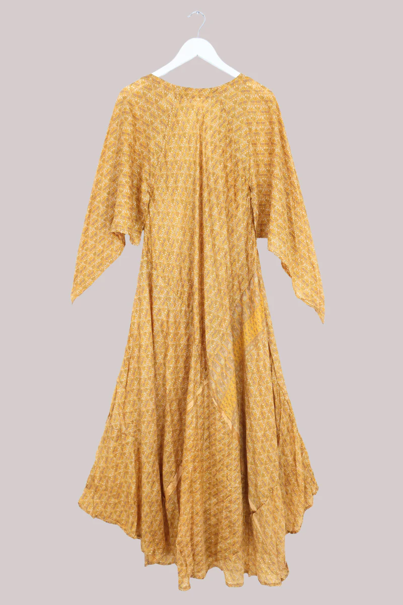 Goddess Pure Silk Dress - Sunflower Conservatory - Size M/L - Image 3
