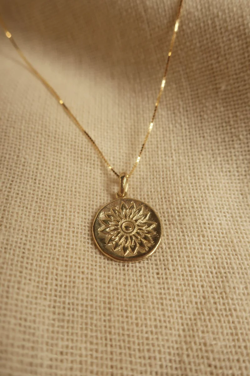 Gold Marigold Charm Necklace - Image 2