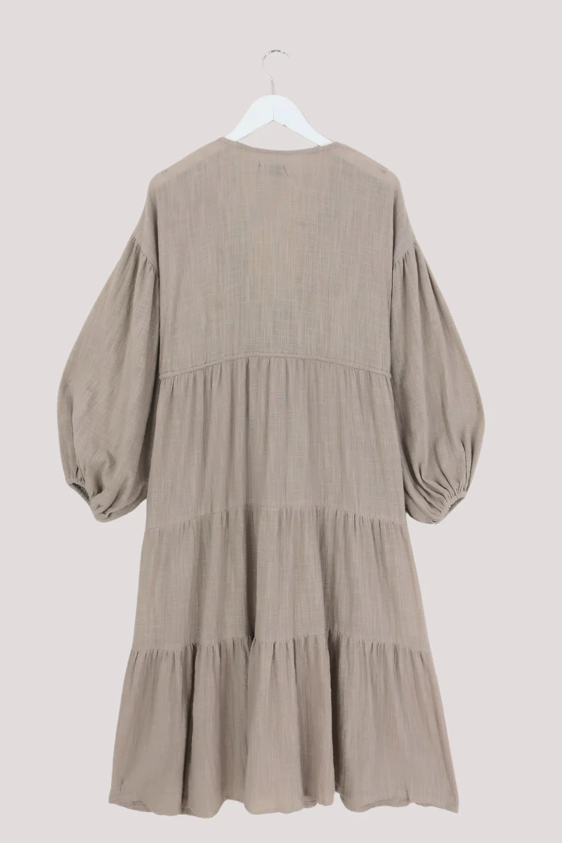 Gypsophila Midi Dress in Stone - Image 4