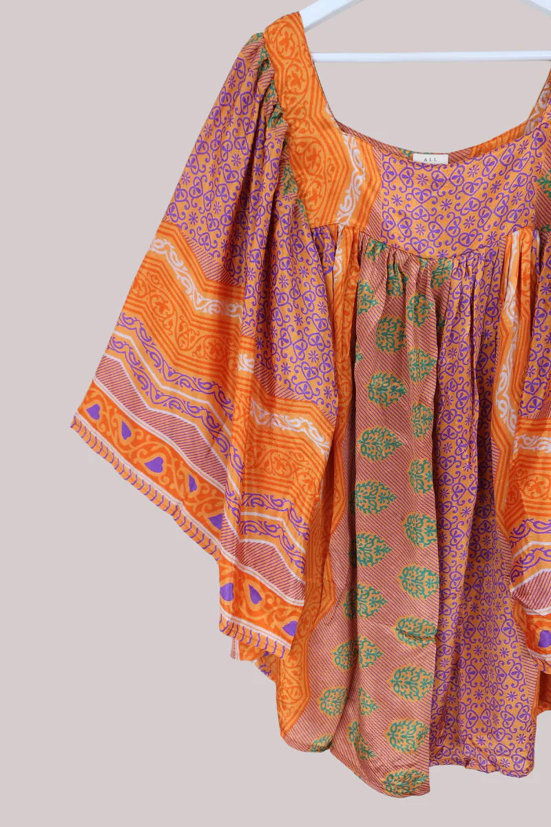 Honey Top in Clementine & Lavender - Free Size - Image 2