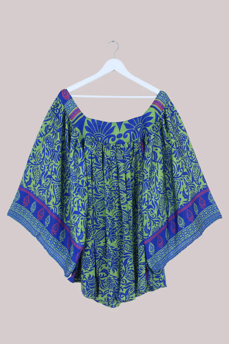 Honey Top in Vintage Lime & Sapphire - Free Size - Image 3