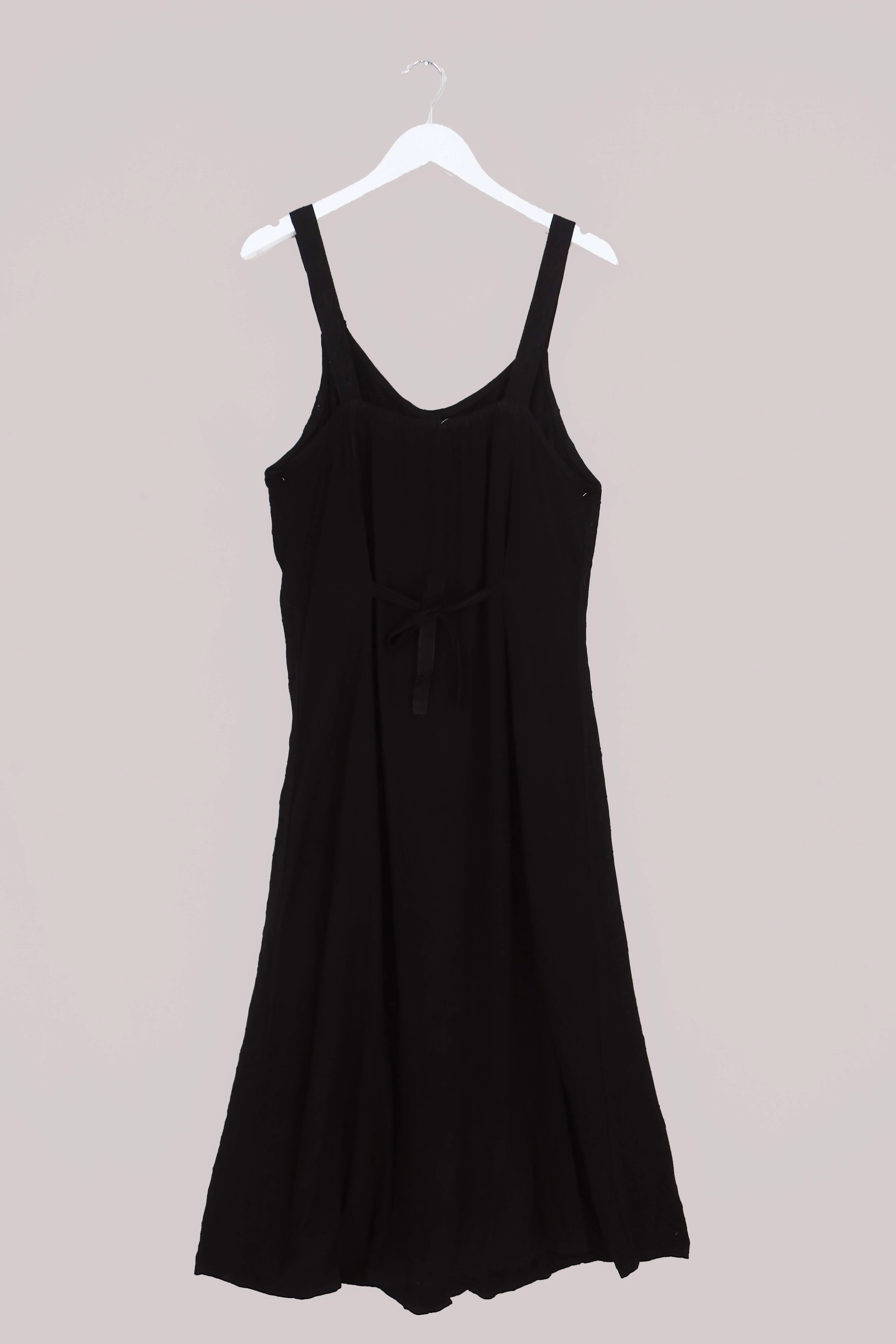 Indian Button-Up Maxi Sundress in Pitch Black - Image 3