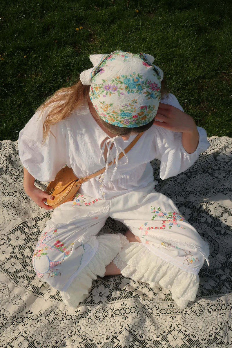 Iris Folk Top in Salt White - Image 7