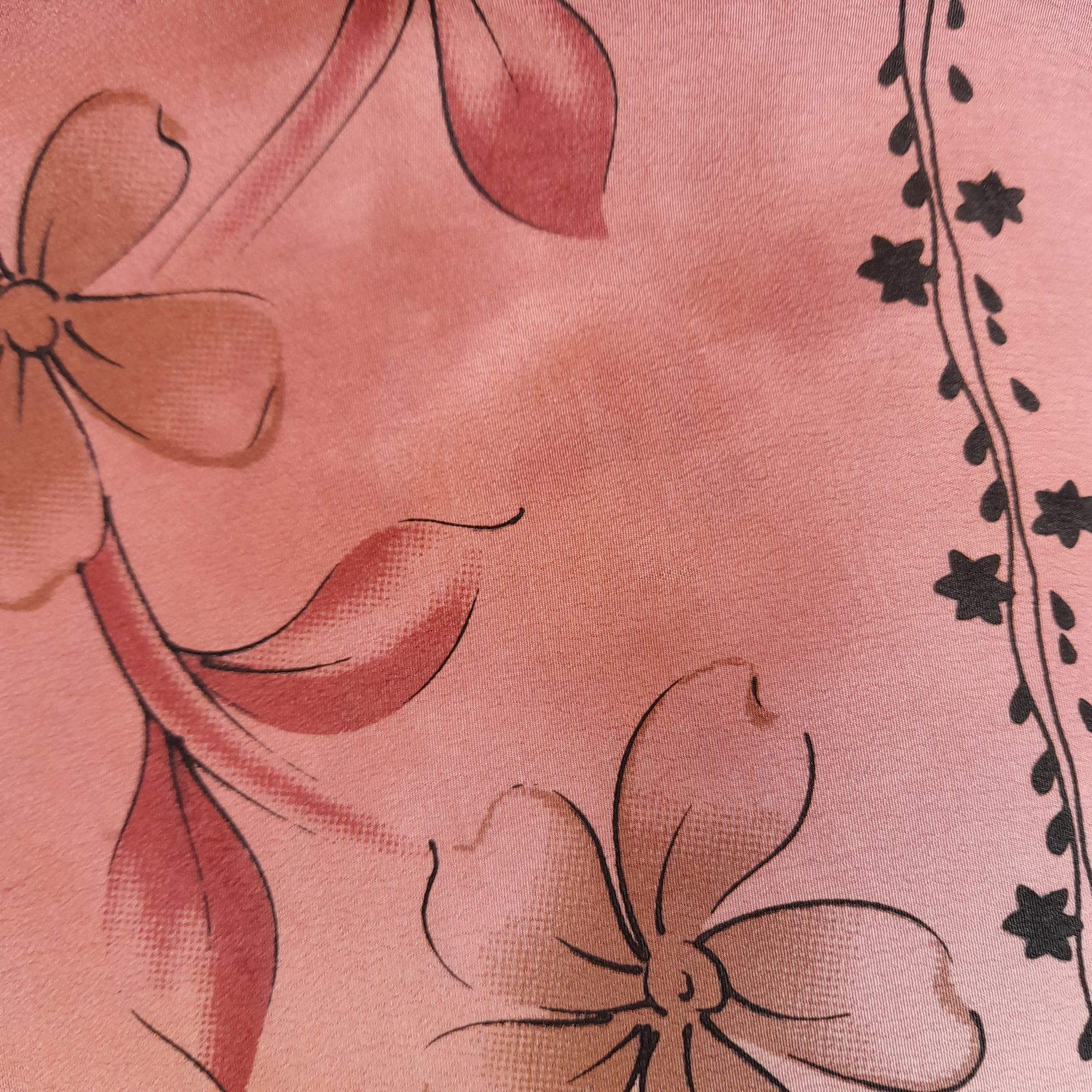 Jamie Dress - Indian Sari Slip Dress - Berry Blush Floral - Size M/L - Image 6
