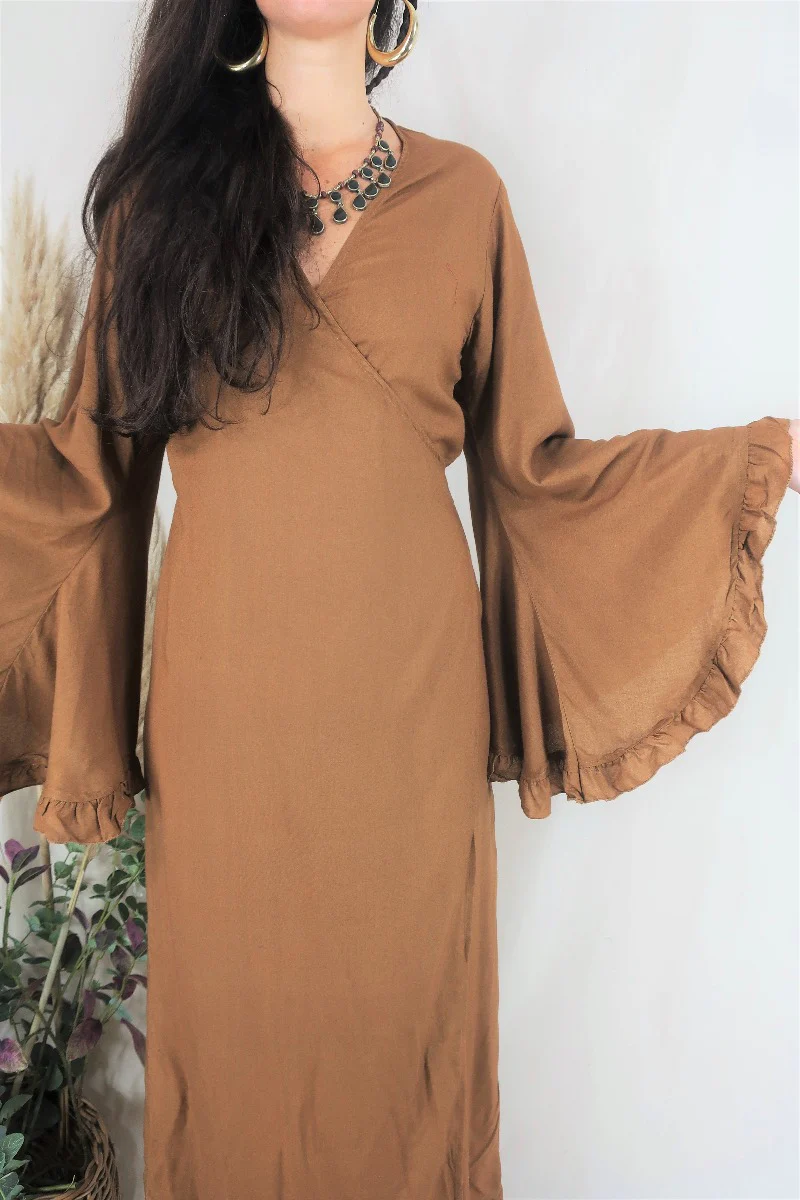 Khroma Venus Maxi Dress in Cinnamon Brown - Image 5