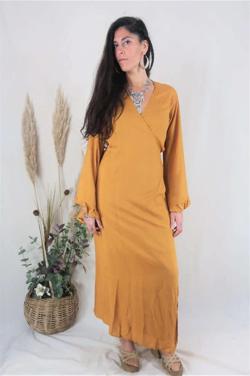 Khroma Venus Maxi Dress in Mustard Yellow - Image 4