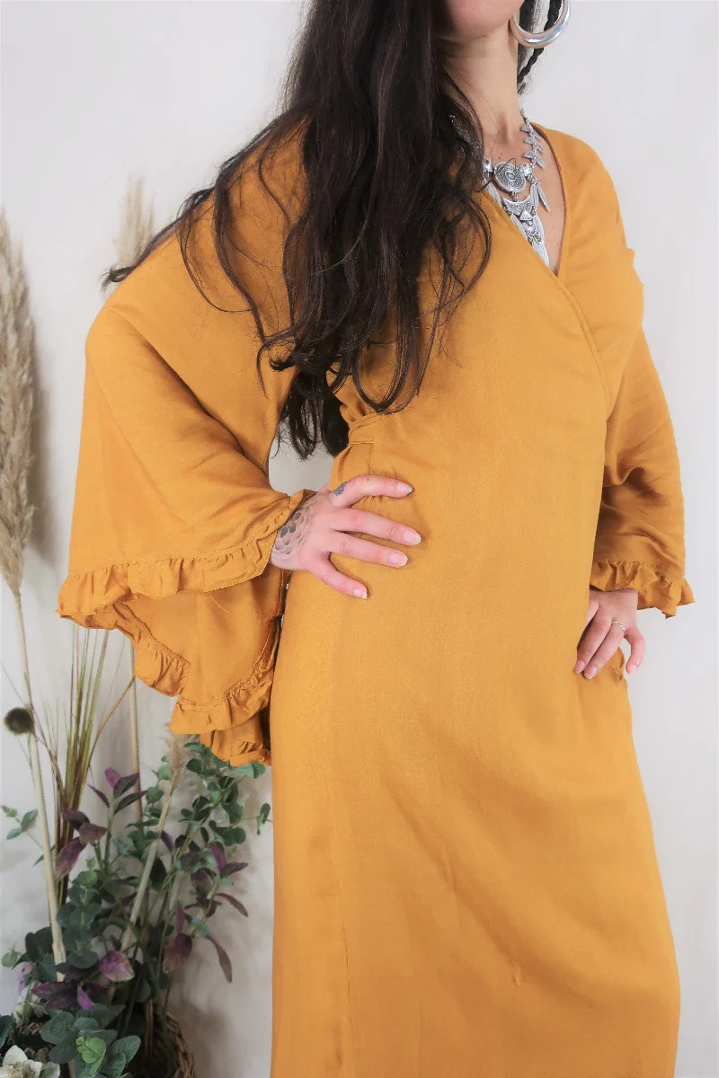 Khroma Venus Maxi Dress in Mustard Yellow - Image 6