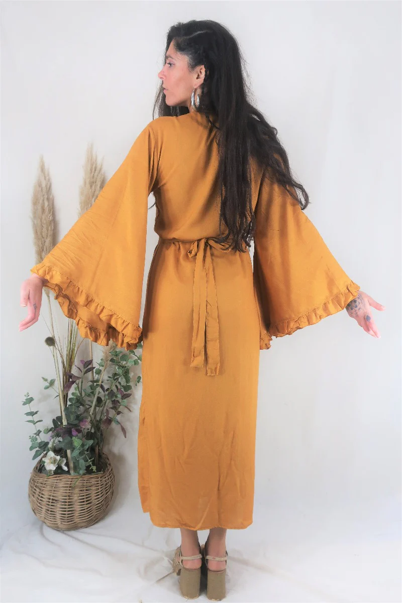 Khroma Venus Maxi Dress in Mustard Yellow - Image 7