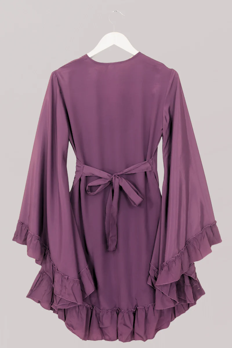 Khroma Venus Mini Wrap Dress in Lavender Purple - Image 4